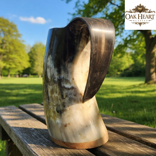 Viking Raven Horn Mug – Valknut Norse Mead Drinking Tankard
