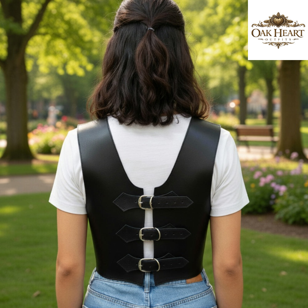 Shieldmaiden Warrior Leather Vest | Viking Armor