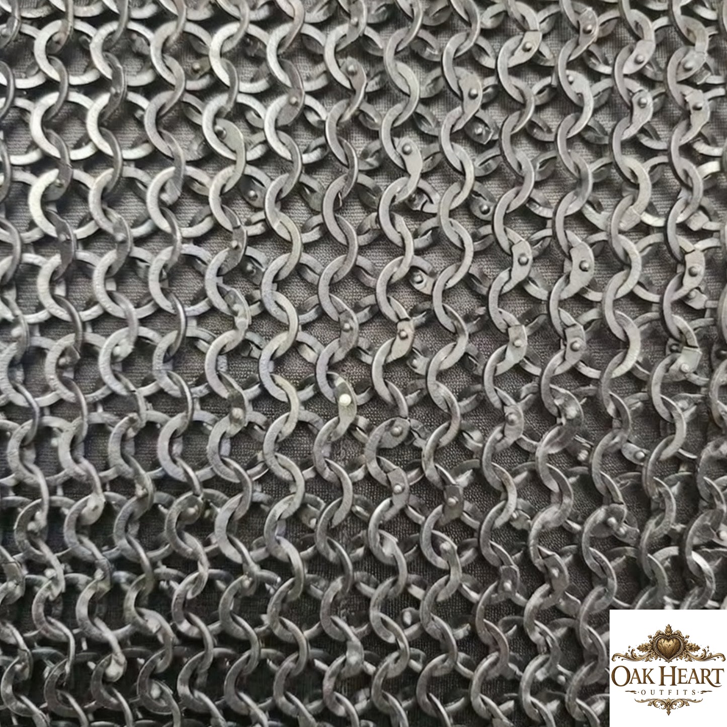 9mm Flat Riveted Chainmail Shirt Medieval Hauberk LARP Reenactment Gear