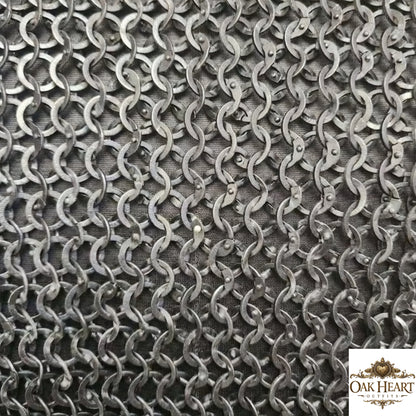 9mm Flat Riveted Chainmail Shirt Medieval Hauberk LARP Reenactment Gear