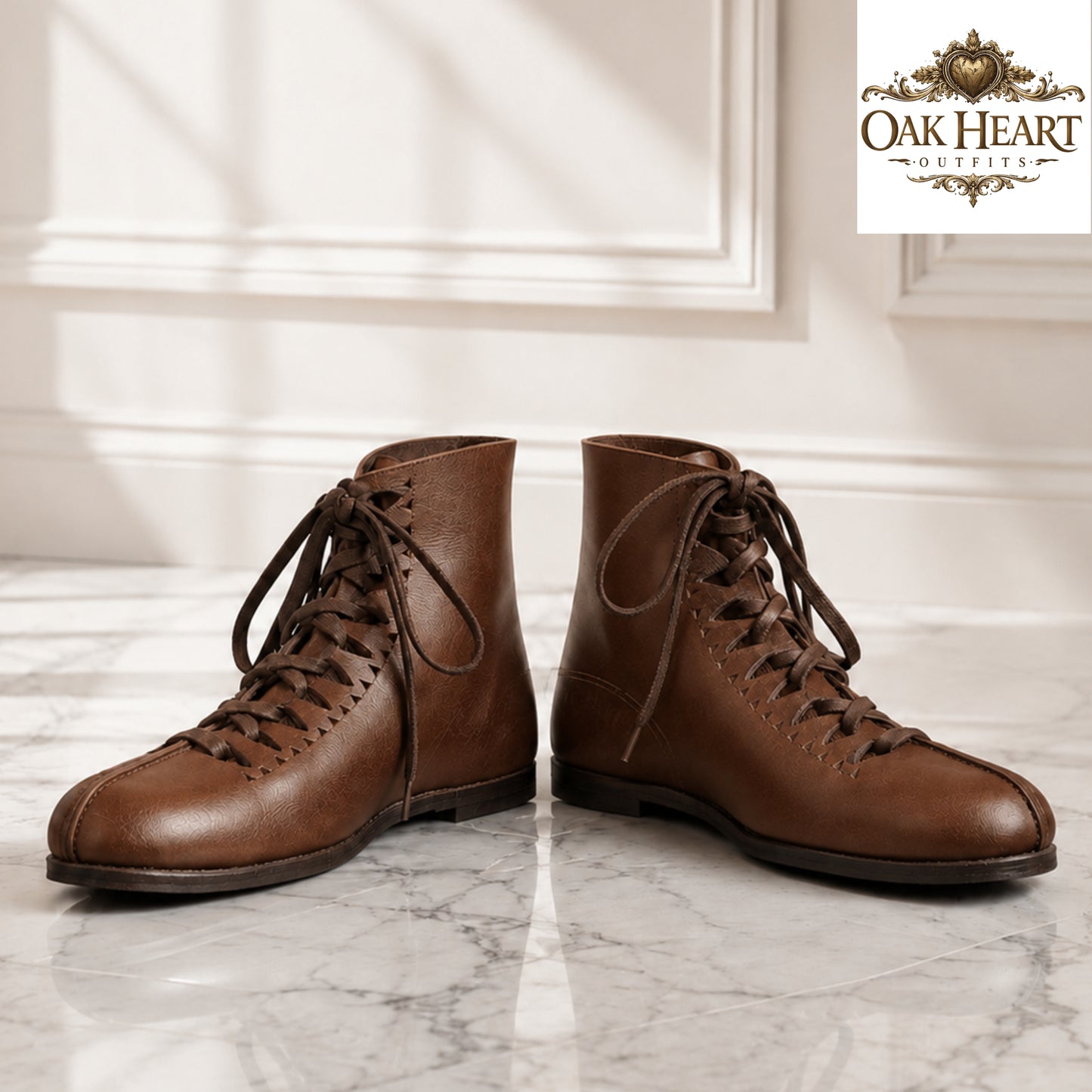 Vindolanda Boots Handmade Leather Viking Shoes, Medieval Ankle Boots for LARP, SCA, Roman Reenactment & Ren Faire