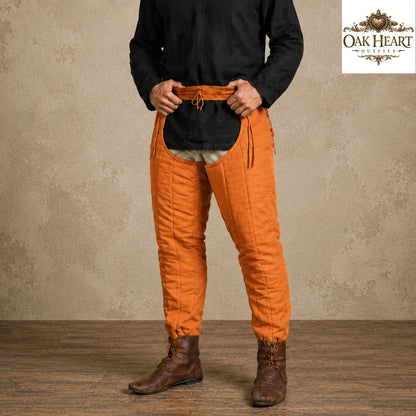 Medieval Padded Linen Leggings – Quilted Chausses for SCA, LARP & HEMA |