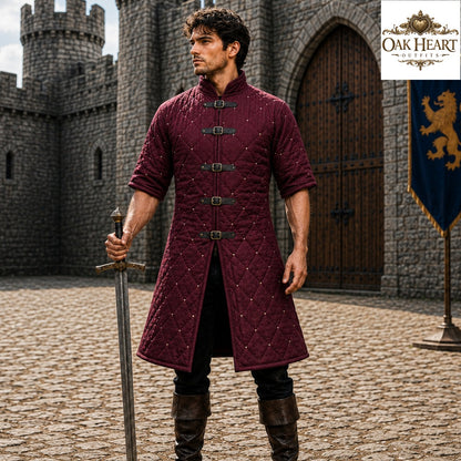 Medieval Gambeson Jacket | Quilted Cotton Armor | LARP SCA Ren Faire Costume