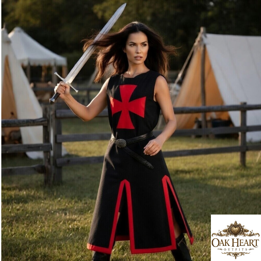 Medieval Templar Tunic Cotton Crusader Knight Costume Cosplay Reenactment Clothing