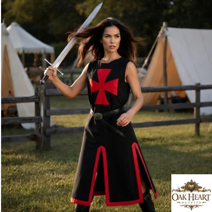 Medieval Templar Tunic Cotton Crusader Knight Costume Cosplay Reenactment Clothing