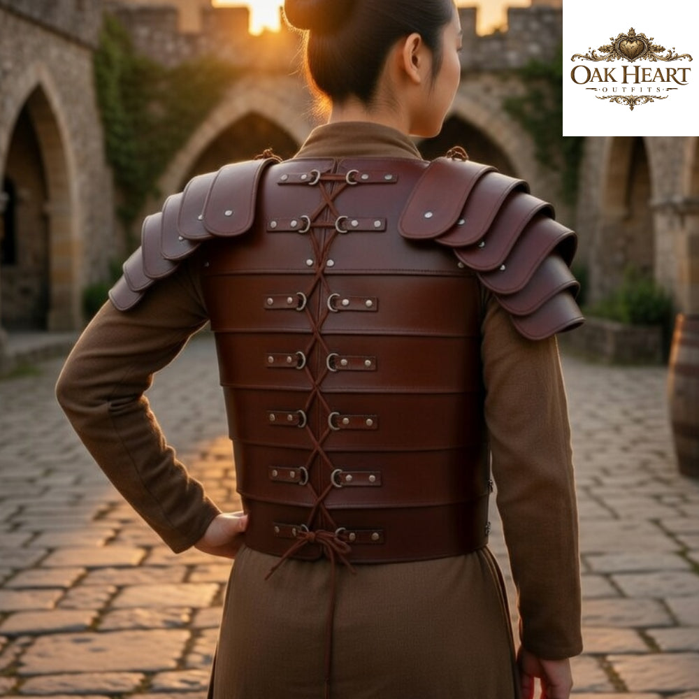 Medieval Leather Lorica Segmentata | Chest Armor Body Suit