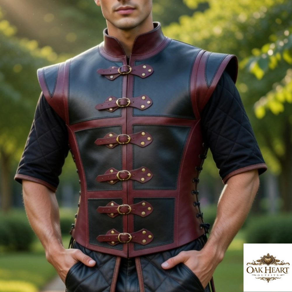 Medieval Leather Jerkin Chest Body Armor | Costume