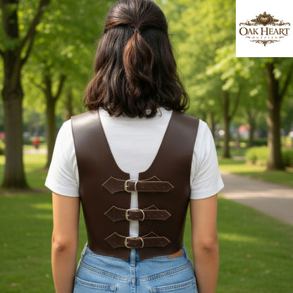 Shieldmaiden Warrior Leather Vest | Viking Armor