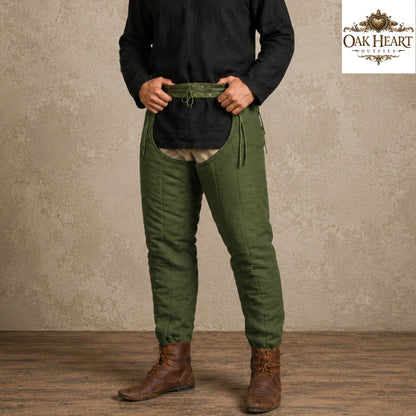 Medieval Padded Linen Leggings – Quilted Chausses for SCA, LARP & HEMA |
