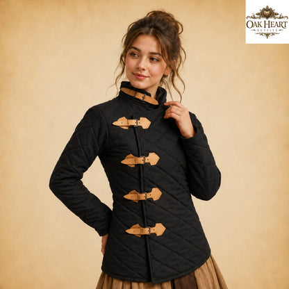 Red Medieval Gambeson Jacket | Quilted Padded Armor