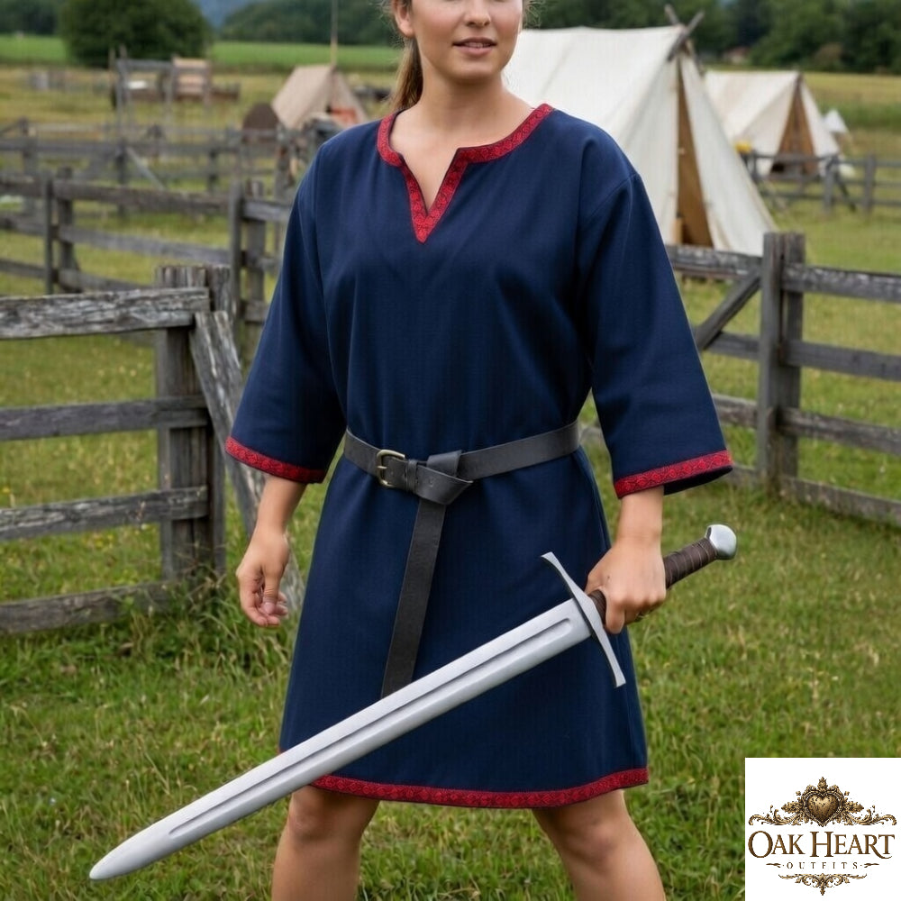 Medieval Viking Tunic Cotton Renaissance Knight Costume LARP Cosplay Clothing