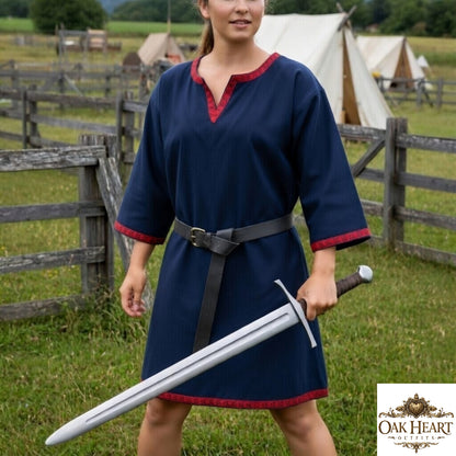 Medieval Viking Tunic Cotton Renaissance Knight Costume LARP Cosplay Clothing