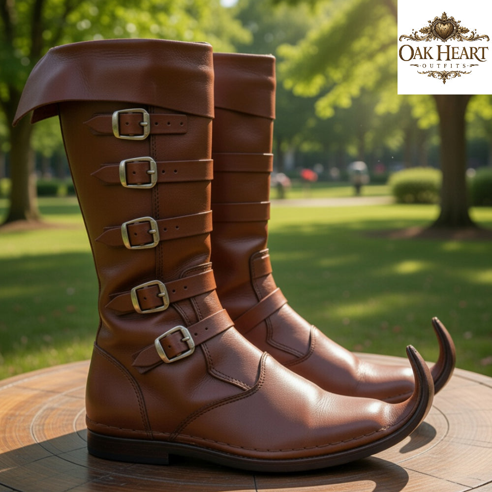 Leather Viking Boots – Medieval Renaissance LARP Wear