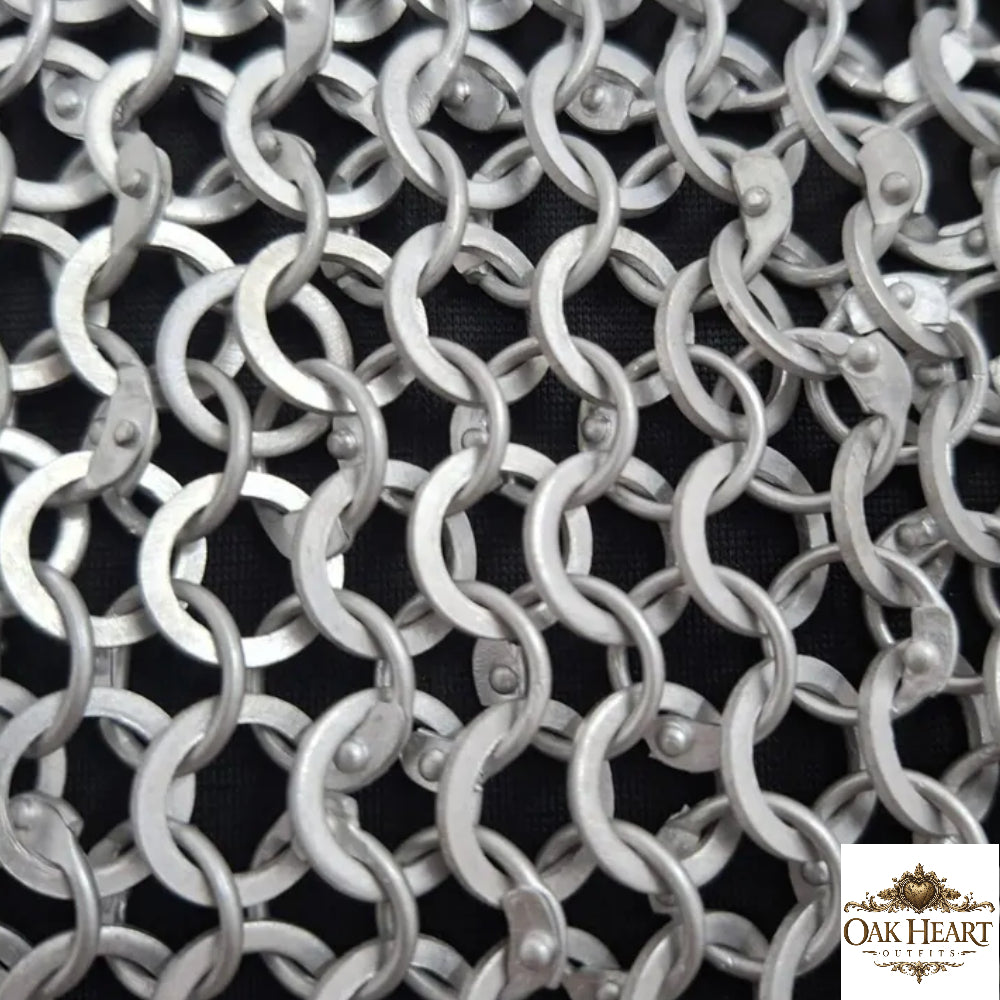 Medieval Aluminum Chainmail Hauberk 16 Gauge Riveted Armor Reenactment LARP