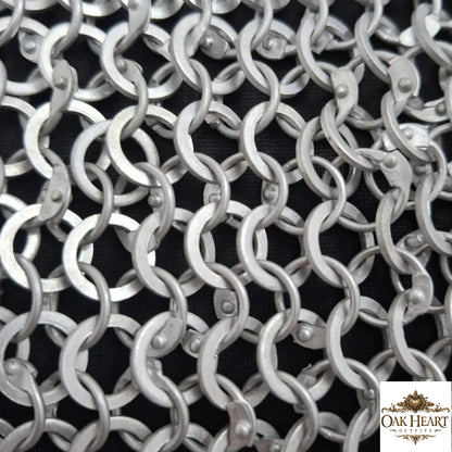 Medieval Aluminum Chainmail Hauberk 16 Gauge Riveted Armor Reenactment LARP