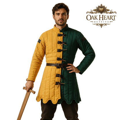 Medieval Padded Gambeson Armor Jacket – Quilted Cotton Viking Aketon