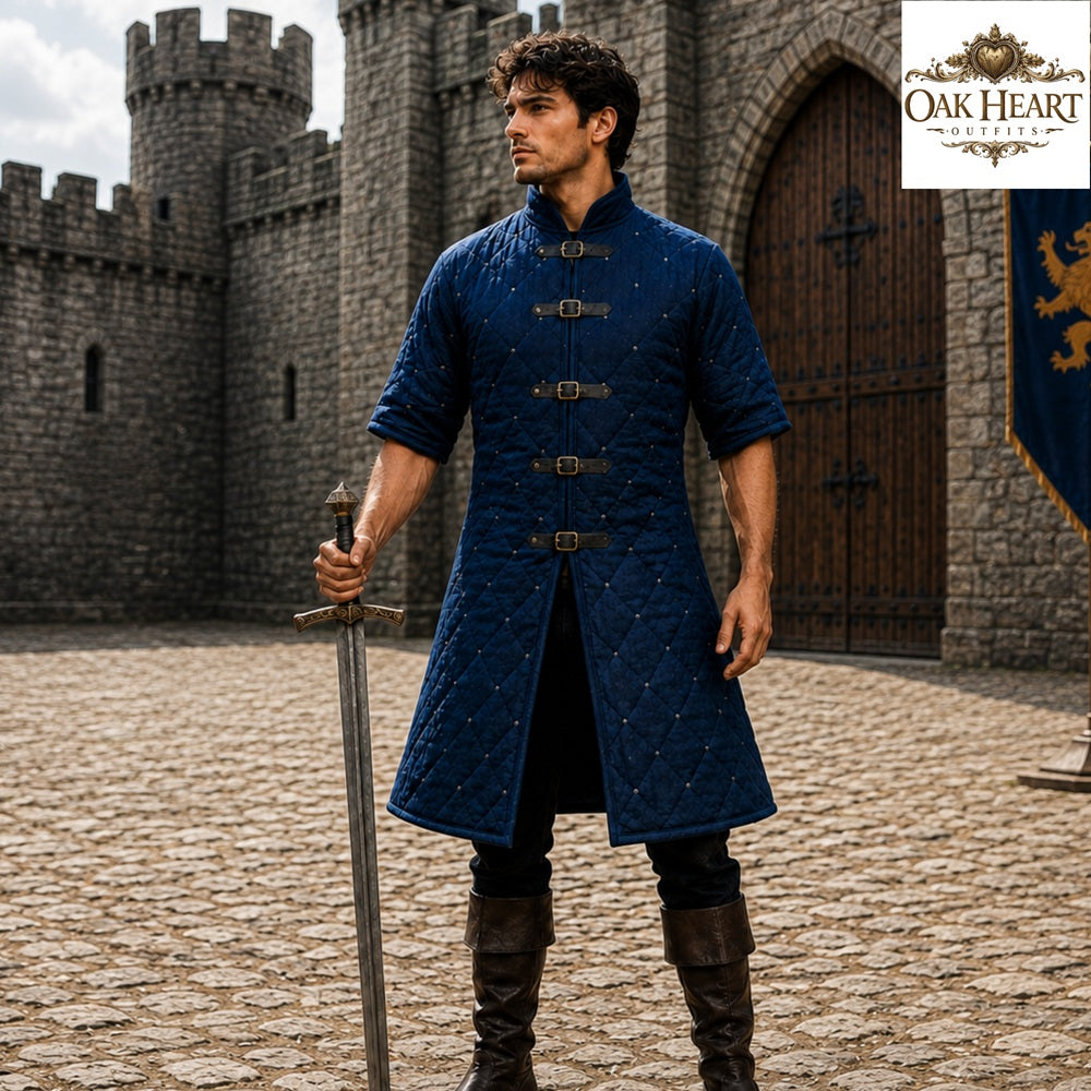 Medieval Gambeson Jacket | Quilted Cotton Armor | LARP SCA Ren Faire Costume