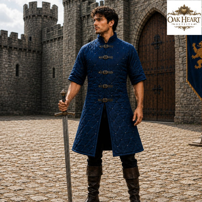 Medieval Gambeson Jacket | Quilted Cotton Armor | LARP SCA Ren Faire Costume
