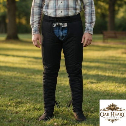 Medieval Padded Cotton Leggings: SCA Armor Chausses Under Gambeson Maille Hauberk for Halloween events