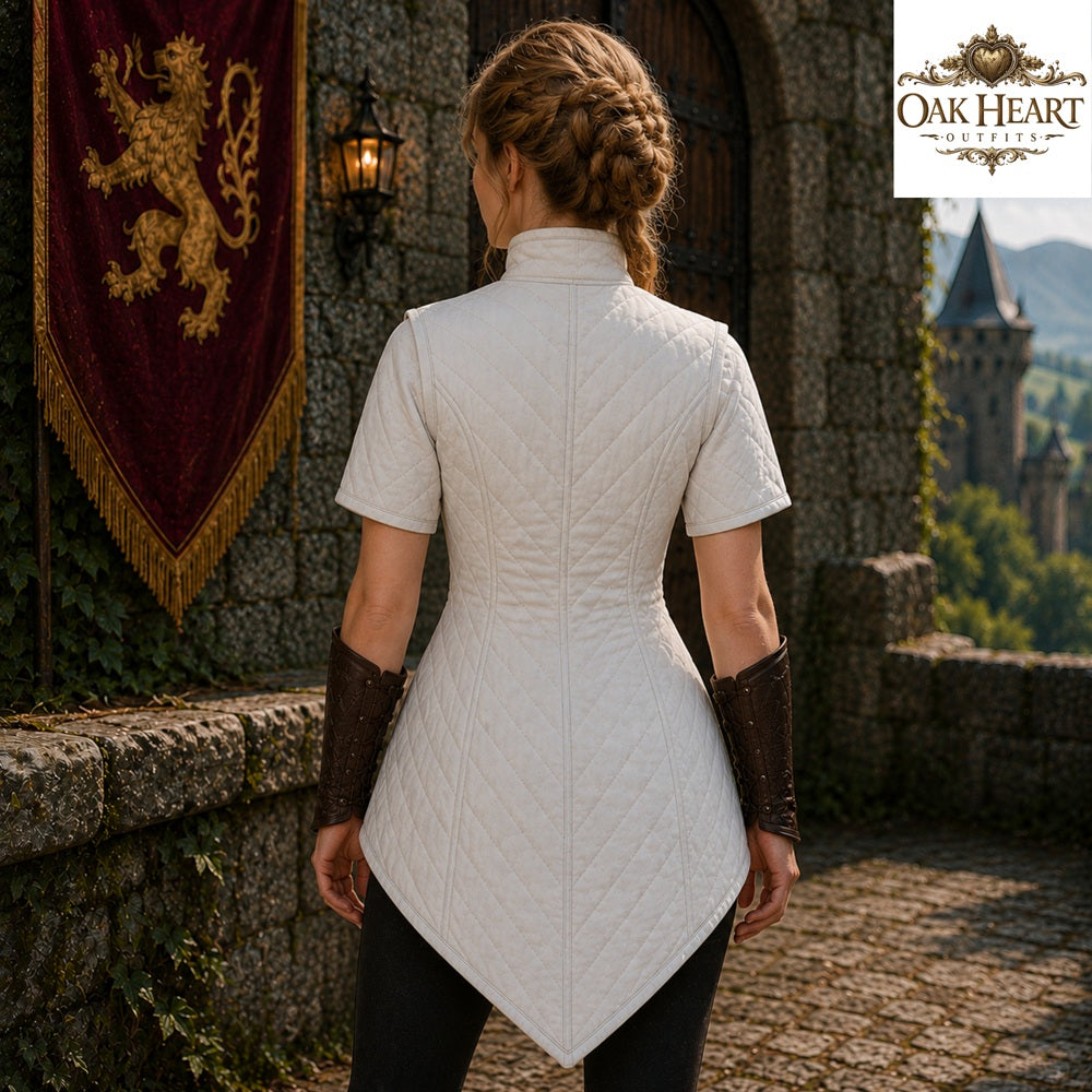 Medieval Viking Gambeson for Women | Quilted Armor Jacket | LARP Costume |