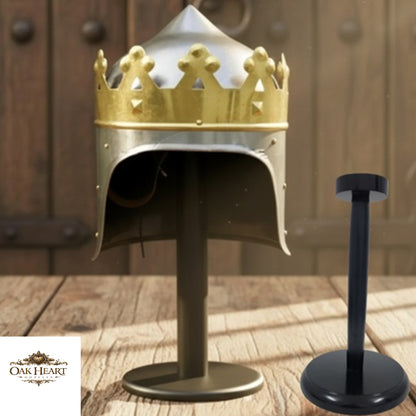 King Richard Lionheart Helmet, Wooden Stand, New Year Gifts