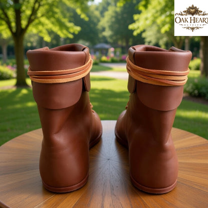 Roman Vindolanda Boots Leather | Historical LARP Renfaire Costume Footwear