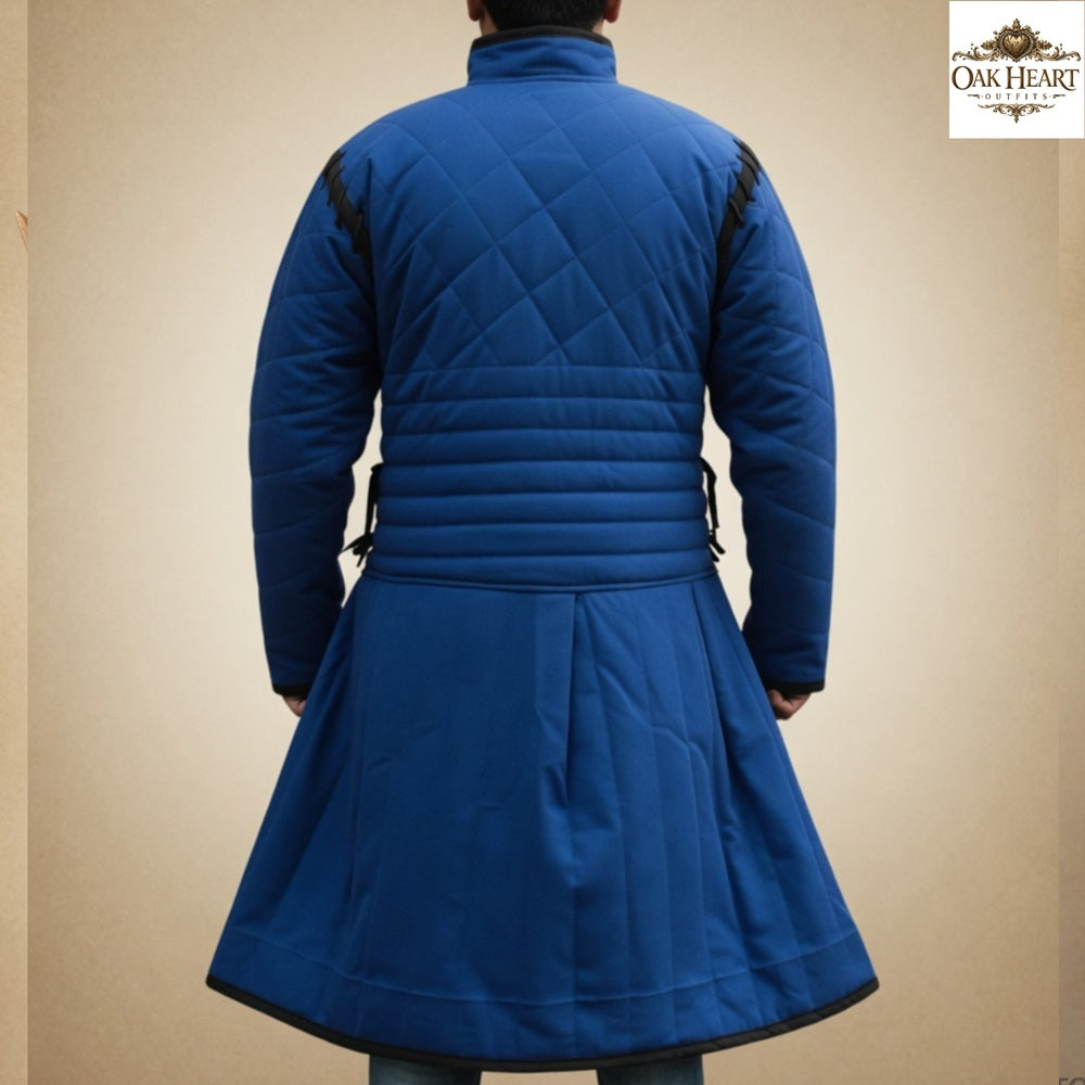 Medieval Padded Gambeson Jacket – Quilted Cotton Armor for LARP, Cosplay, SCA & Reenactment