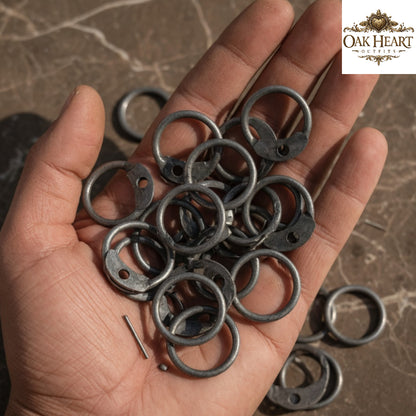 Medieval Riveted Chainmail Rings Steel – Round Armor Repair Rings with Free Tool