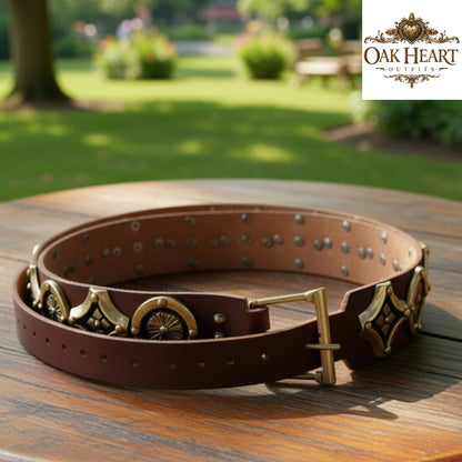 Medieval Leather Belt for Ren Faire, LARP & Reenactment Costume