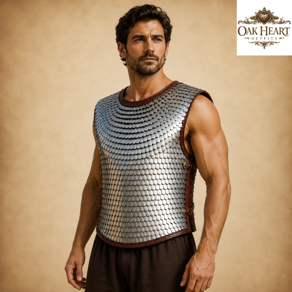 Aluminium Scale Lorica Squamata Armor | Roman Empire Scale Cuirass,