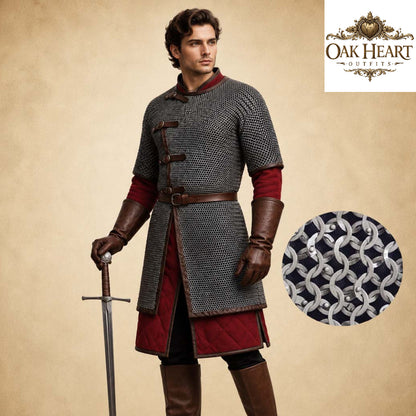 Ren Faire Chainmail Shirt – 8mm Flat Riveted Armor