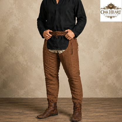 Medieval Padded Linen Leggings – Quilted Chausses for SCA, LARP & HEMA |