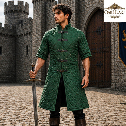 Medieval Gambeson Jacket | Quilted Cotton Armor | LARP SCA Ren Faire Costume