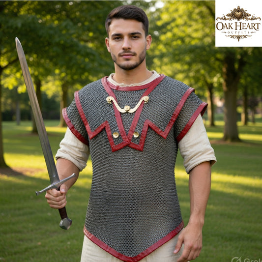 Roman Lorica Hamata Chainmail Shirt, 6mm Round Riveted Rings, Historical Armor for LARP