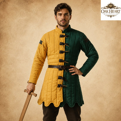 Medieval Padded Gambeson Armor Jacket – Quilted Cotton Viking Aketon