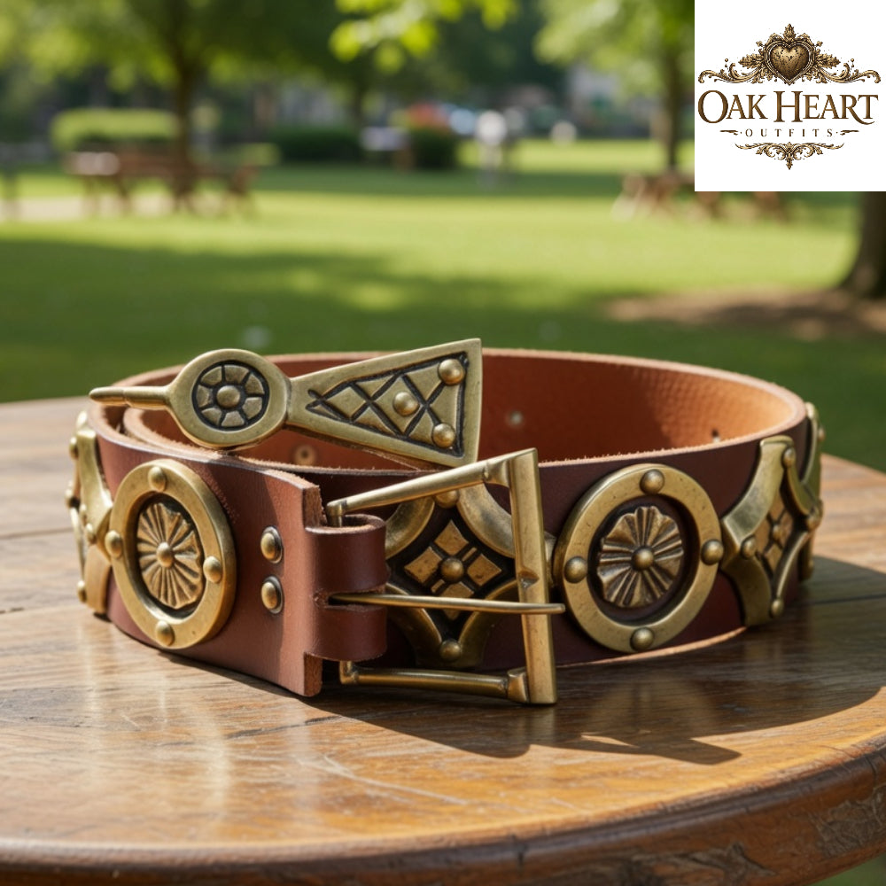 Medieval Leather Belt for Ren Faire, LARP & Reenactment Costume