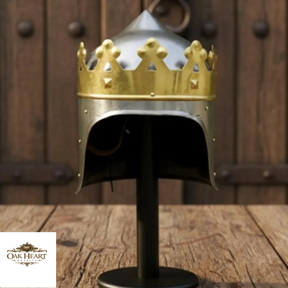 King Richard Lionheart Helmet, Wooden Stand, New Year Gifts