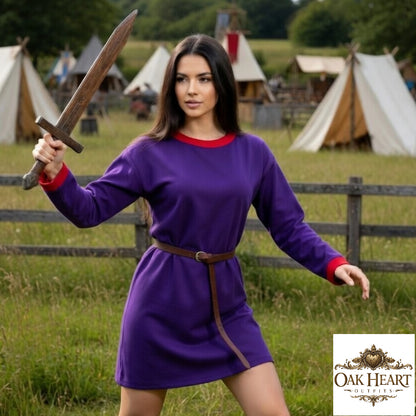 Medieval Tunic – Yellow with Red Accents | Knight Costume for LARP & Renaissance Faire  Option 2 (keyword-rich):
