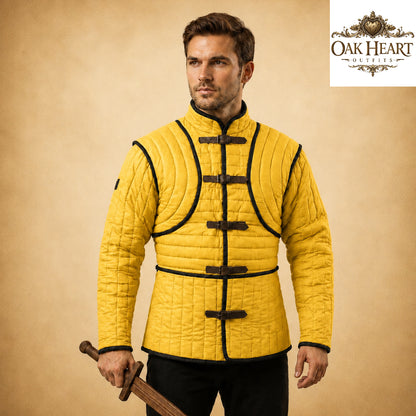 Medieval Padded Gambeson Armor – Quilted Medieval Jacket, Viking Armor