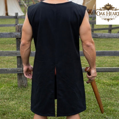 Medieval Embroidered Cotton Tunic with Griffin Crest – Knight Costume for LARP & Renaissance Faire