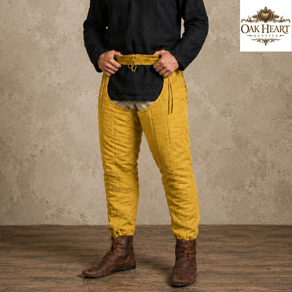 Medieval Padded Linen Leggings – Quilted Chausses for SCA, LARP & HEMA |