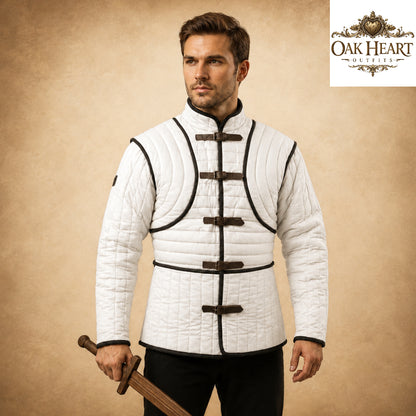 Medieval Padded Gambeson Armor – Quilted Medieval Jacket, Viking Armor