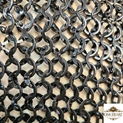 Medieval Chainmail Shirt 9mm Mild Steel Short Sleeve Hauberk LARP Gear