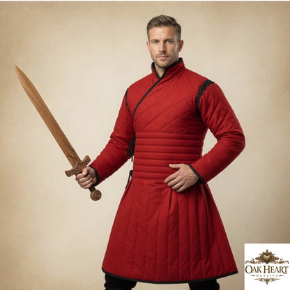 Medieval Padded Gambeson Jacket – Quilted Cotton Armor for LARP, Cosplay, SCA & Reenactment