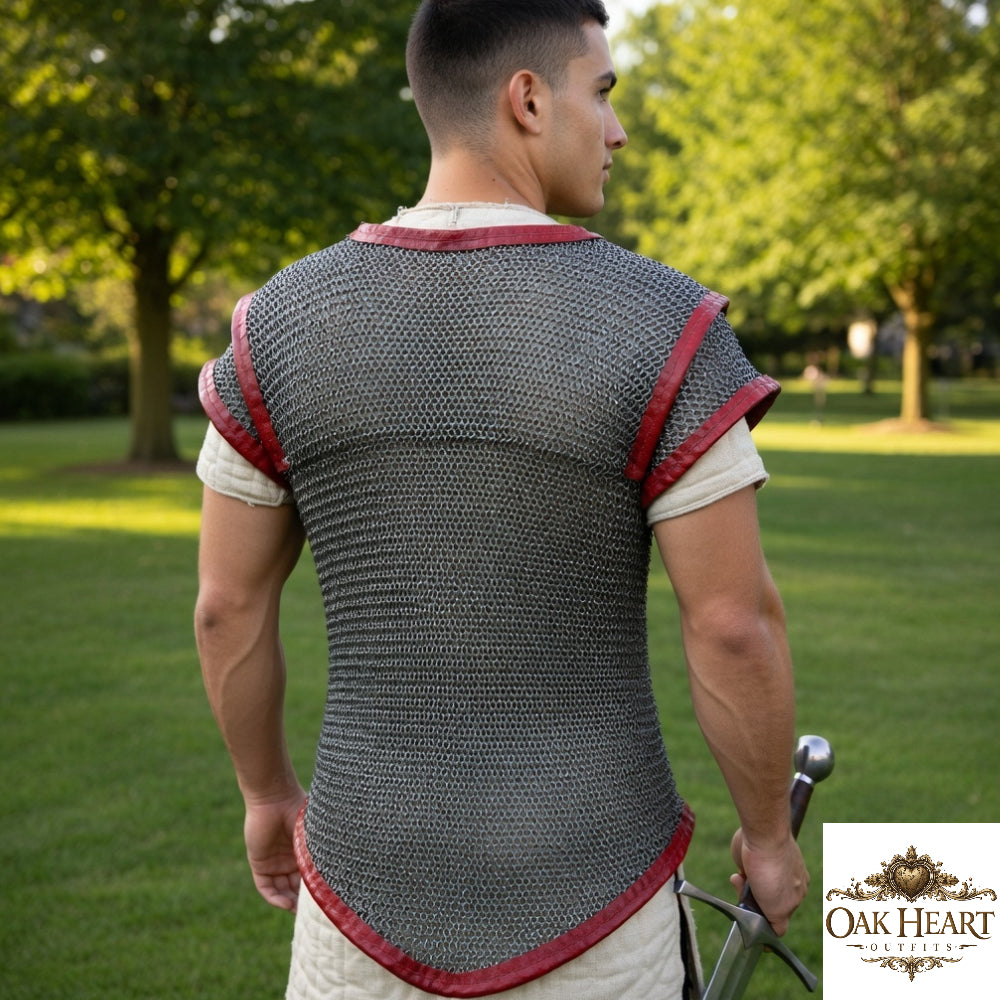 Roman Lorica Hamata Chainmail Shirt, 6mm Round Riveted Rings, Historical Armor for LARP