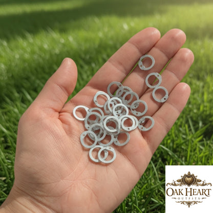 Loose 9mm Chainmail Rings – Flat Riveted Steel Rings with Free Tool for DIY Chainmail