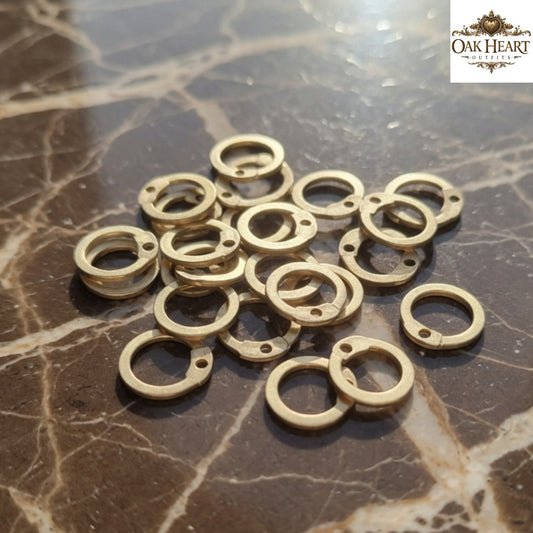 9mm Brass Flat Riveted Chainmail Rings with Rivets – Free Tool Included for Armor Making & Repair