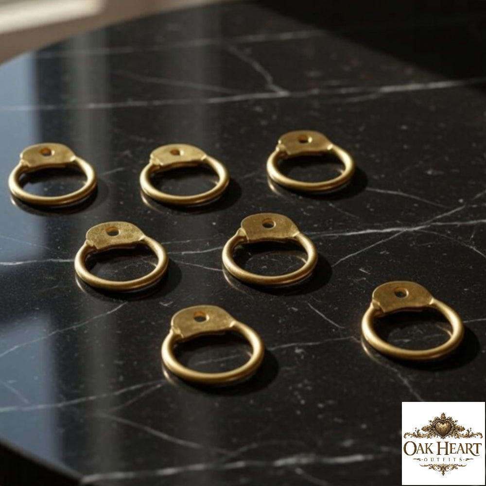 Brass Riveted Rings – Medieval Chainmail Repair Rings Natural Finish