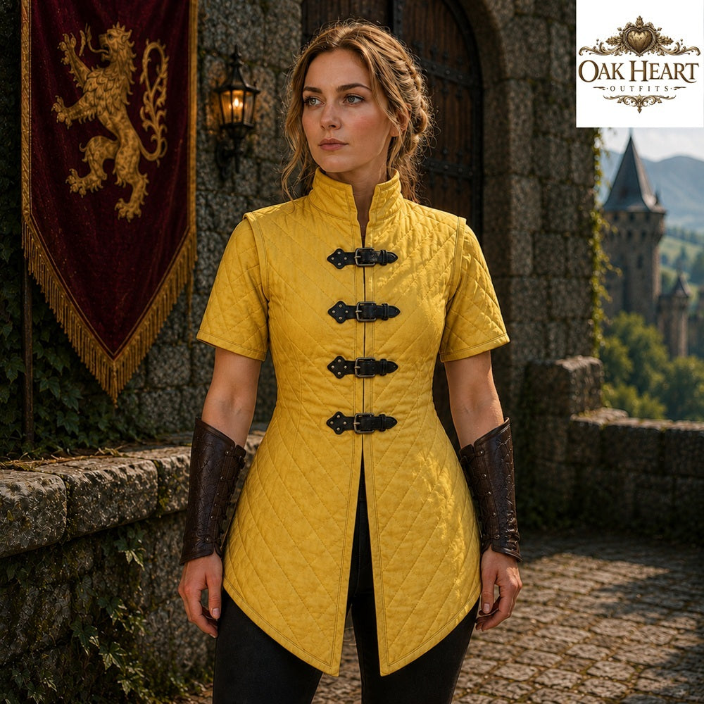 Medieval Viking Gambeson for Women | Quilted Armor Jacket | LARP Costume |