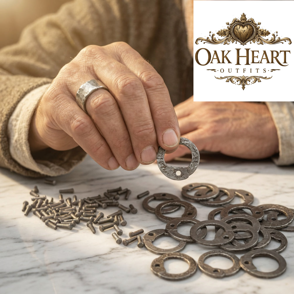 Chainmail Repair Rings – Flat Steel Riveted Rings for Armor Repair with Free Tool